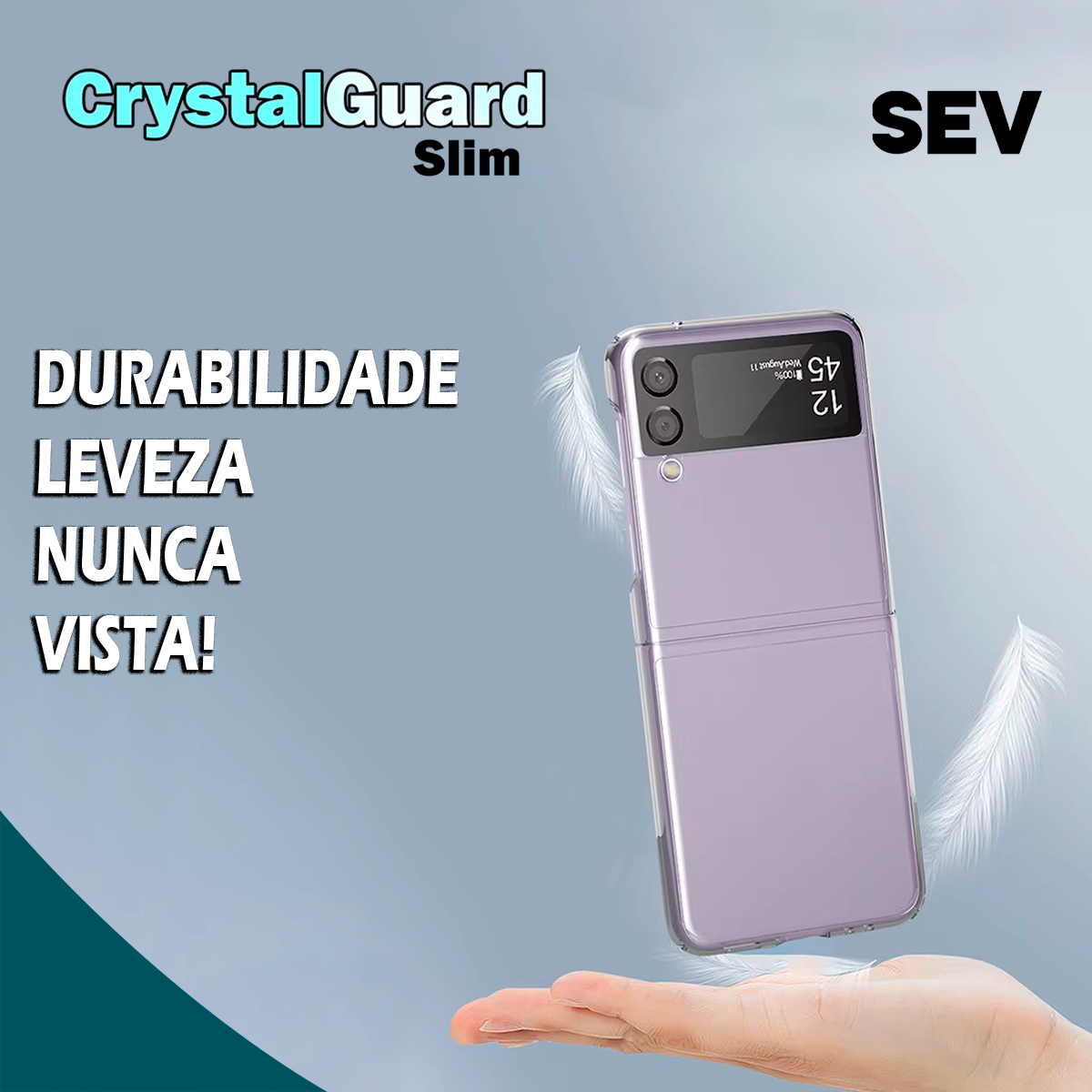 CrystalGuard™ - Capa Transparente Premium Para Galaxy Z Flip 4 - Imagem 5