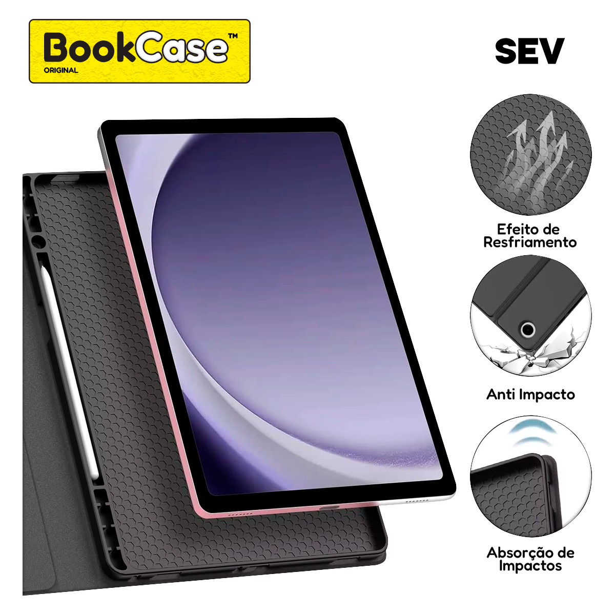 BookCase™ - Kit Capa Teclado Touchpad para Tablet A9 Plus - Imagem 3