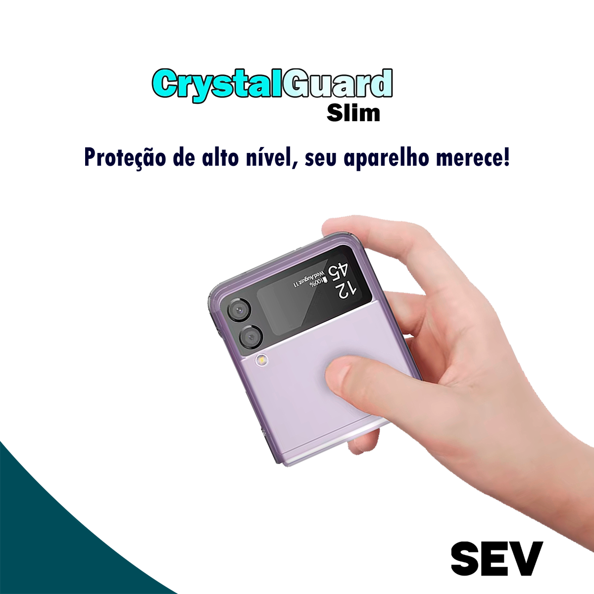CrystalGuard™ - Capa Transparente Premium Para Galaxy Z Flip 4 - Imagem 2