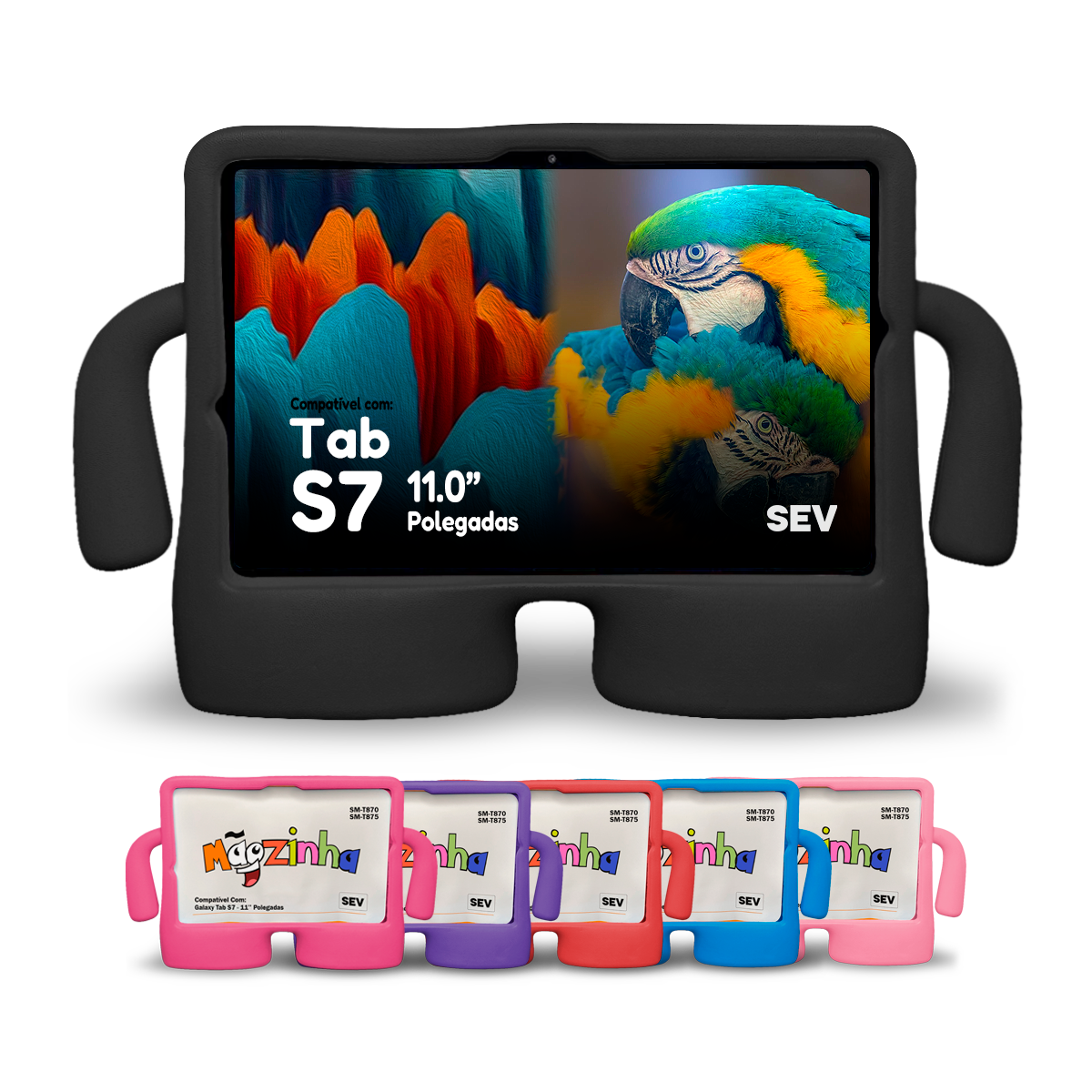 Mãozinha™ - Capa Infantil para Tablet Galaxy S7 Tela 11''