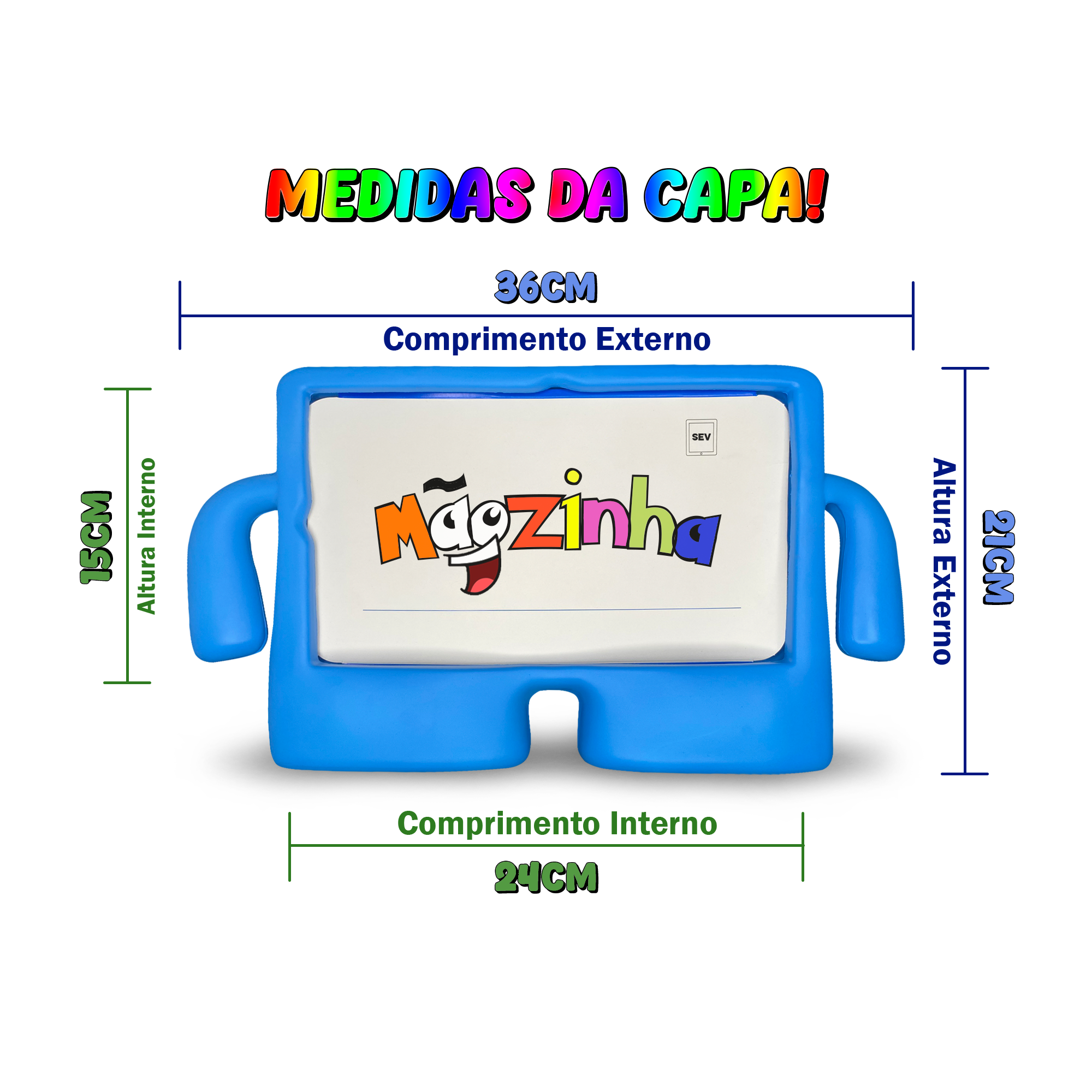 Mãozinha™ - Capa Infantil para Tablet Galaxy A7 Tela 10.4'' - Imagem 8