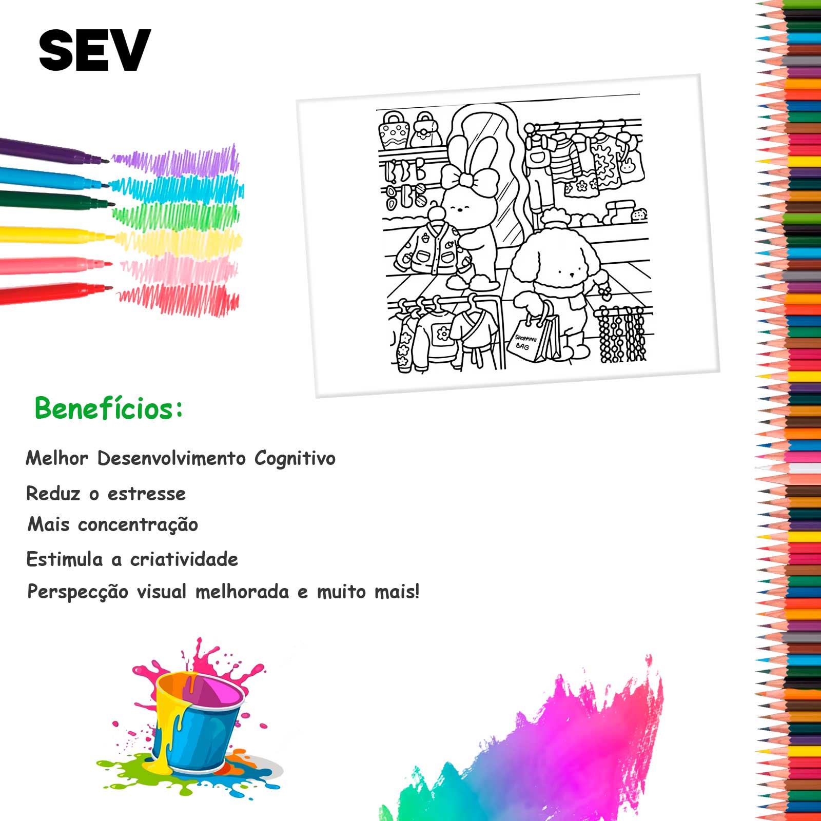 Livro de Desenho Comfy & Cozy - Holográfico - Imagem 2