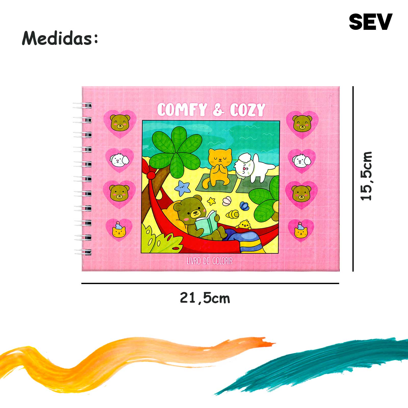 Livro de Desenho Comfy & Cozy - Holográfico - Imagem 4