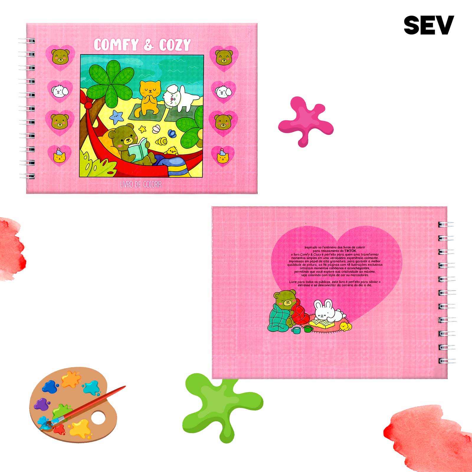 Livro de Desenho Comfy & Cozy - Holográfico - Imagem 5