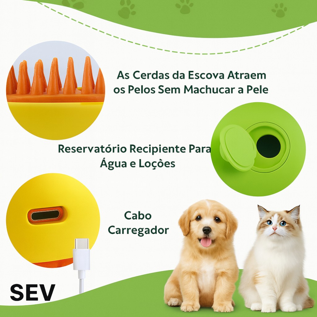 Escova Recarregável Removedor de Pelo Pet - Imagem 3