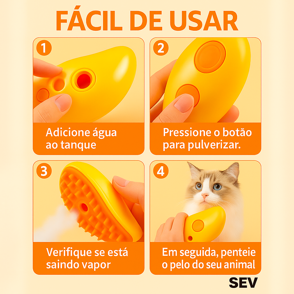 Escova Recarregável Removedor de Pelo Pet - Imagem 5