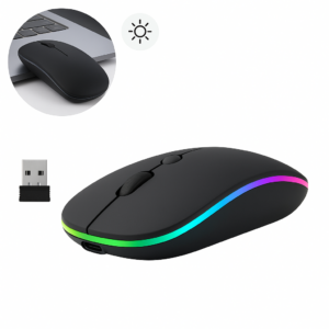 Mouse Sem Fio Recarregável H'maston E-1300 Pro Preto