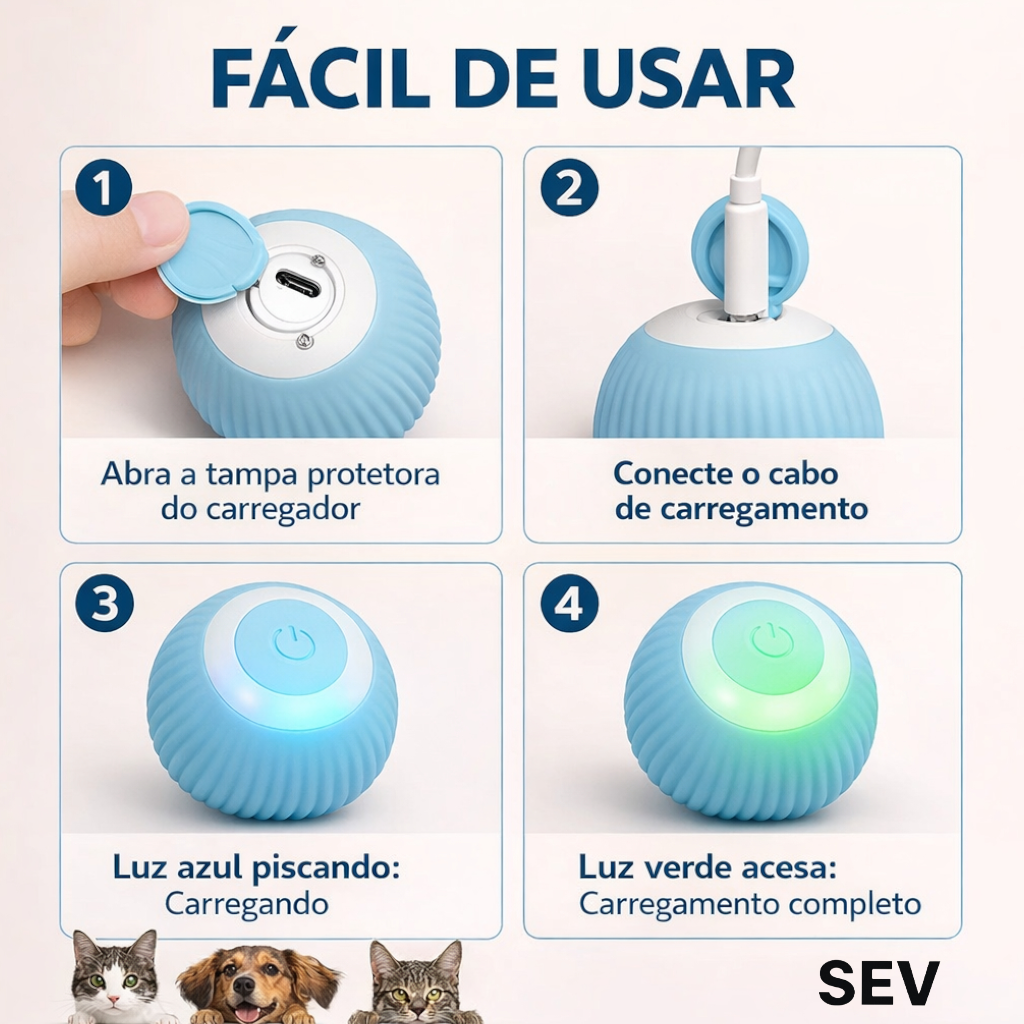 Bolinha Giratória Para Pet Inteligente - Imagem 2