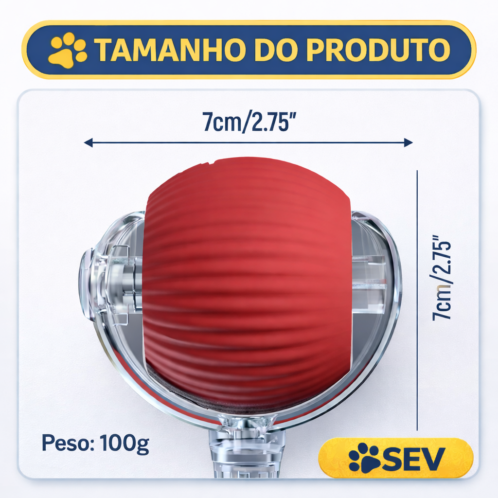 Bola Automática Gira Mexe Sozinha Para Gato Cachorro - Imagem 4