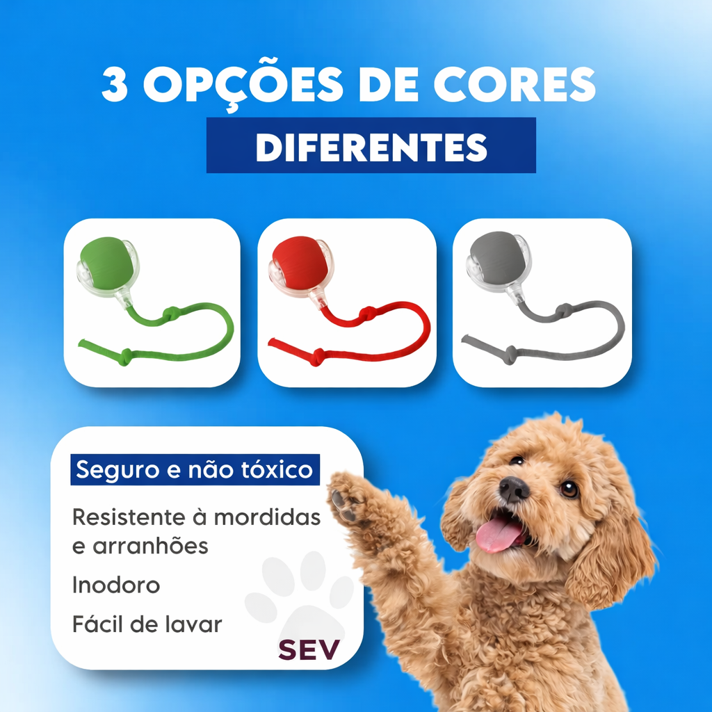 Bola Automática Gira Mexe Sozinha Para Gato Cachorro - Imagem 9